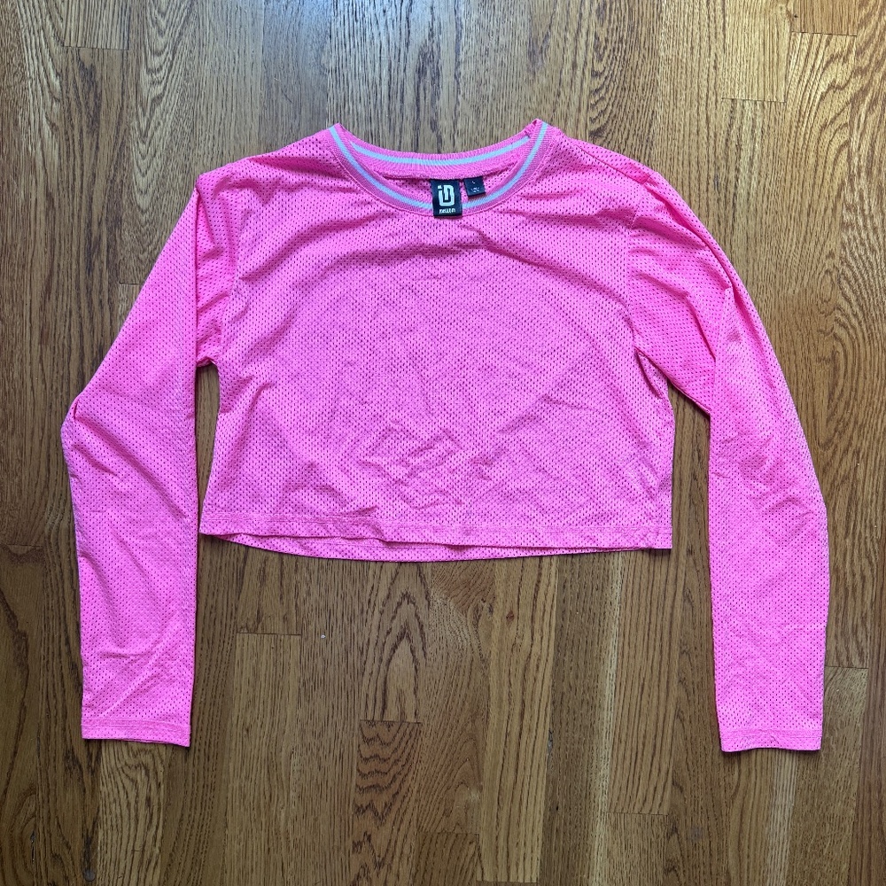 Cropped Kids Mesh Top, Size 8